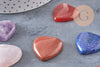 cabochon coeur pierre naturelle et de synthèse 29-30mm, x1 (G3995)