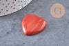 cabochon coeur pierre naturelle et de synthèse 29-30mm, x1 (G3995)