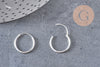 Créoles fine argent 925 massif 14mm, x2 (G5412)