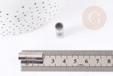 fermoir aimanté acier inoxydable platine 21mm, x1 (G4925)