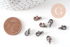 fermoir mousqueton zamac cuivre 10mm, x20 (G0997)