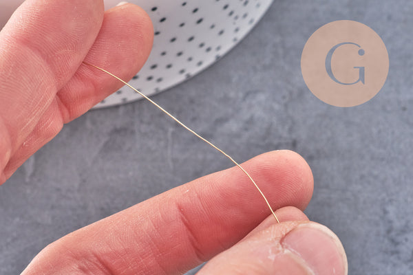 fil de cuivre doré 0.3mm, x1 bobine de 10 mètres (G6184)