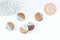 pendentif disque bois résine grise 18mm, x5 (G2474)