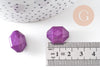 perles facettées plastique VIOLET,perles bijoux, fabrication bijoux, perles vintage,perles plastique,1.8cm,x 10 (G1161)