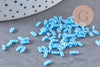 perles rocaille verre rectangle bleu clair opaque, perle carré création bracelet, perle tila, 2mm,2 trous, x50 (1.2 Gr) (G4602)