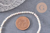 perles ronde coquillage rose naturel ,perle ronde rose clair coquillage, 2.5-3mm, le fil de 140 perles, x1 (G3843)