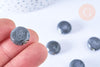 perles ronde porcelaine grise, perle ronde grise, porcelaine grise, création bijoux, création bijoux,1.5cm, x5 G1016