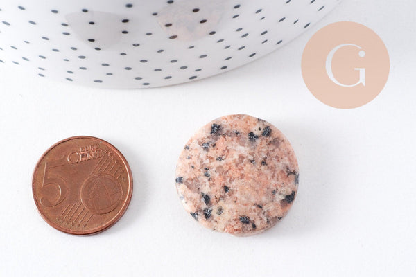 perles rondes en jaspe sésame rose,jaspe rose, perles pierres, perles jaspe, jaspe naturel, 25mm,x5-(G1393)