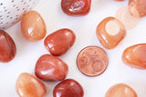 Pierre aventurine rouge naturelle brut roulée 22-30mm, x20gr (G5780)