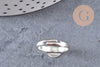 supports bague reglable platine, petites taille, x4 (G0504)