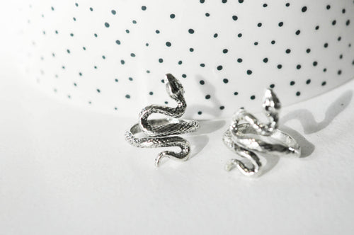 Anillo y soporte de metal plateado/platino