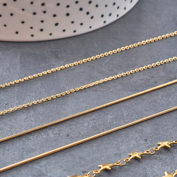 Steel chain by the metre for DIY jewellery