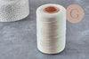 Cordon or argent rose blanc irisé polyester 1mm, x5 mètres (G10954)