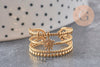 Adjustable ring star gold 304 stainless steel size 57, x1 (G7639)