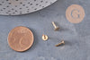 Support pour pin's laiton doré 8mm, x10 (G11020)