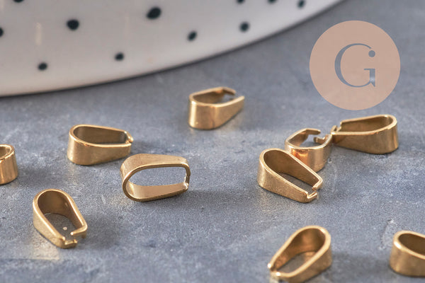 304 stainless steel bail, gold-plated, IP 7mm, x5 VALID