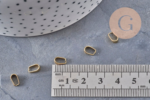 304 stainless steel bail, gold-plated, IP 7mm, x5 VALID