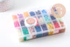 Kit boite mix de perles heishi 8mm 24 couleurs x1 (G11000)