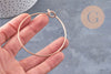 Bracelet jonc ouvrable rond 1.5mm acier 304 inoxydable or rose IP 60mm, x1 (G11029)