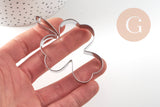 Emporte-pièce trèfle acier inoxydable 7.4cm, x1 (G11050)