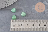 Cabochon coeur aventurine naturelle 8x8mm, x1 (G11044)