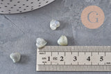 Cabochon coeur labradorite naturelle 8x8mm, x1 (G11047)