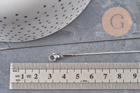 Collier chaine serpent acier inoxydable platine 1.5mm/45cm, x1 (G11065)
