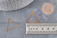 Pendentif triangle évidé laiton brut 22mm, x4 (G11035)