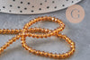 Perles abacus cristal jaune doré transparent 3.5mm, x1 fil de 29cm (G11068)