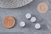 Granulés cire argent à cacheter, fourniture pour sceaux personnalisés pour sceaux et invitations de mariage DIY, x100 (G4175)