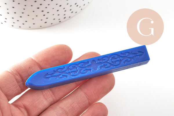 Batonnet de cire à cacheter bleue sans mèche, x1 (G3333)
