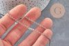 Chaine rolo fer platine 2.5 mm, x 5mètres (G1507)