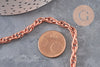 Chaine cuivre maille torsadée 7mm, x 1Mètre (G2390)