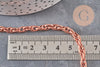 Chaine cuivre maille torsadée 7mm, x 1Mètre (G2390)