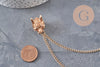 Broche de col Lion zamac doré, x1 (G7022)