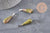 Pendentif goutte unakite vert naturel acier inoxydable platine 28mm, x1 (G11119)
