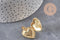 Pendentif locket cœur porte-photo laiton doré 18K 20.5mm, x1 (G11157)