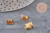Embouts à pincer ruban acier 304 inoxydable doré IP 9.5mm, x10 (G11156)