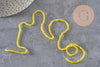 Perles cristal toupies à facette jaune transparent 3-3.3mm, x1 fil de 38cm (G11110)