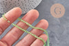 Perles cristal toupies à facette vert transparent 3-3.3mm, x1 fil de 38cm (G11111)