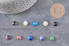 Cabochon carré pierre naturelle 8x8mm, x1 (G11155)