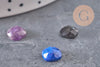 Cabochon carré pierre naturelle 8x8mm, x1 (G11155)