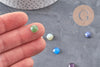 Cabochon carré pierre naturelle 8x8mm, x1 (G11155)