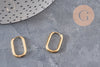 Boucles ovales créoles interchangeable acier 304 inoxydable doré IP 19mm, la paire (G11131)