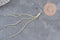 Pendentif Pompon chaine serpent 3 brins laiton doré 80mm x1 (G11142)