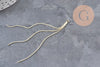 Pendentif Pompon chaine serpent 3 brins laiton doré 80mm x1 VALIDE