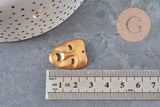 Pendentif Masque carnaval théâtre laiton brut 25mm, x1 (G10164)