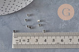Crimp beads platinum-plated brass 3x2mm, x2 grams VALID