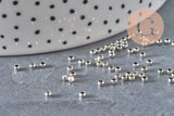 Cuentas aplastables latón platino 2x1.2mm, x1 gramo VÁLIDO