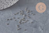 Perlas aplastables redondas acero inoxidable 316 platino 1.9mm, x50 VÁLIDO